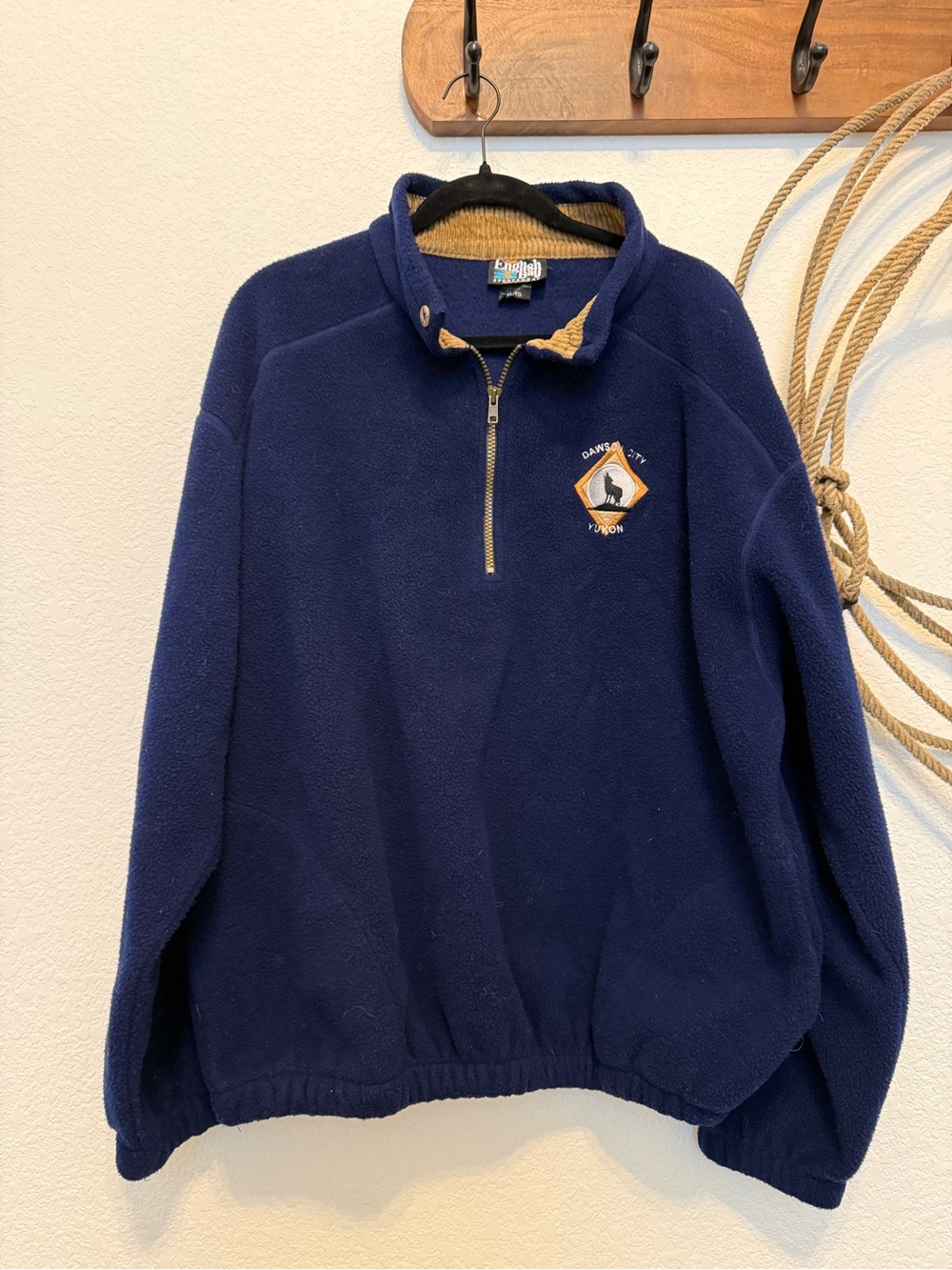 Vintage 90s English Bay Sportswear Dawson City Yukon Fleece Quarter Zip